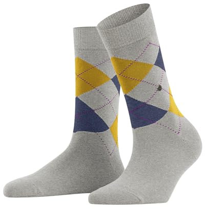Burlington Damen Socken Queen W So Baumwolle gemustert 1 Paar, Grau Gunmetal 3226, 36-41