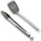 ReaNea Set di spatole e pinze da cucina, tornitore a fessura in silicone con pinza da cucina, manico resistente al calore antiscivolo, con punte in silicone, lavabile in lavastoviglie