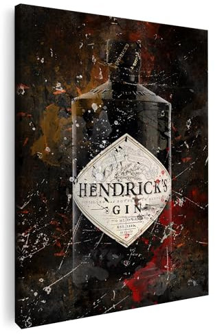 Artmazing | Gin Gemälde Bild bunt | S-Art Bilder | Gin Gemälde Bilder Modern | Leinwandbilder XXL Wohnzimmer | Wandbild Gin Gemälde Deko XXL | Bild Leinwand XXL | buntes Poster für Wand