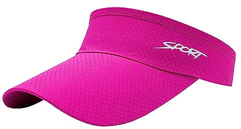 SRZYMJ Sonnenblende für Den Kopf, Faltbar Breites Visier Einer Kappe Sonnenblende Hut, Sommerschutz vor Sonne Weich Tennis Cap Pool-Visiere für Damen für Outdoor-Sport Laufen Strandspiele Pink