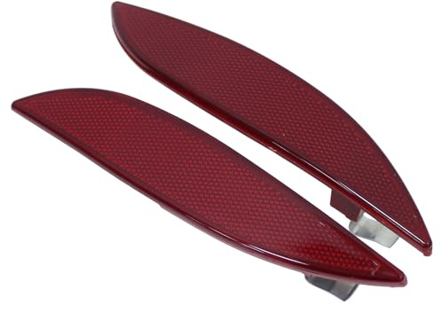 Rücklicht Rückstrahler Rückleuchte Reflektor Stoßstange Abdeckung Heckstoßstange Verkleidung Stoßfänger Reflektoren Streifen hinten links und rechts für Megane 3 Grandtour 2008-2014 Fluence ab 2010