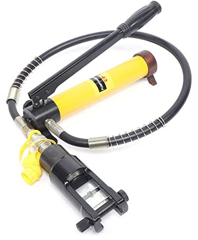 Pinza a pressa idraulica a 12 toni, YUNRUX, 180°, pinza idraulica, a crimpatura idraulica, per tubi manuali, pressa radiale, per tubi di rame, con 10