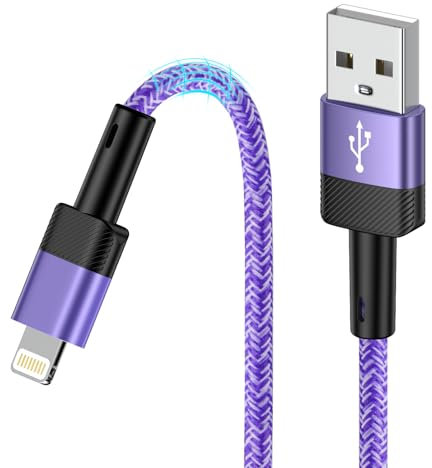 iPhone Charger Cable1.83M, Long Apple MFi Certified iPhone Charging Cable Fast Charging Cord Braided Charger Lead USB Cable for iPhone 14 13 12 11 Pro Max XS XR 8 7 6 SE2020, iPad