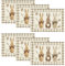 Artoid Mode Büffelkaro Hase Karotten Ostern 6er Set Platzsets, 30x45cm Frühling Bankett Tischsets Waschbar Platzdeckchen Küche Party Deko