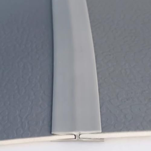 Jievmrs Ubergangsprofil Randleiste für Teppich zu Teppich für Wohnzimmer, Bodenübergangsleiste Teppich zu Laminat 1 Zoll Breit, PVC-Bodentrennleiste für Innenbereich(Gray,1m(3.3ft))