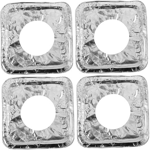 COLLBATH 10pezzi Coperture in Alluminio Per Fornelli Gas Usa e Getta Quadrati Protezione Per Piani Cottura Coperture Per Bruciatori Vaschette Raccogli-gocce