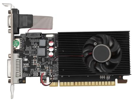 Yanmis Low-Profile-Single-Slot-Grafikkarte, GDDR3 2 GB DDR3-Lüfter VGA DVI, PCIe 2.0 X 8 384 Shader-Einheiten 902/800 MHz, Geringer Stromverbrauch