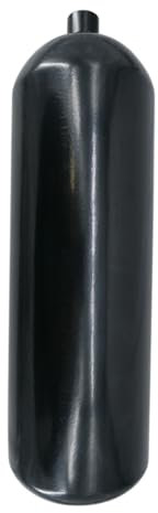 HighTechDiving Bouteille en acier / bouteille de plongée 10 l 232 bar 171 mm M25 x 2 sans valve Noir