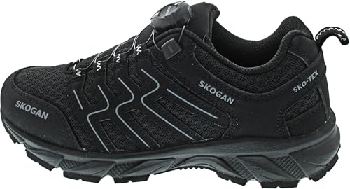 SKOGAN Skallas Outdoor Wanderschuh, Schwarz, mit Drehverschluss, Atmungsaktiv