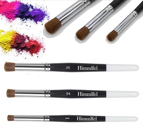 Himmlfel Pastel Pinceles Set, 3 Piezas de Pinceles de Mezcla y Suavizado para Pasteles de Tiza, Pasteles al óleo, carboncillo, lápices de Colores, Mezclar Pasteles Suaves, Dry Brush