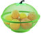 M.J COMFY-LIFE Apple-Shaped Mesh Fruit Basket with Lid, Tabletop Vegetable Holder, Decorative Fruit Bowl for Kitchen, Camping, and Patio Use (Green)