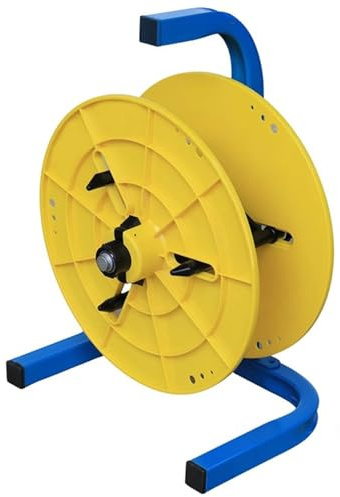 XILYZMO Spule Halterung Kabelhaspel, Gewerbe Industrie Stahl Drahtgestell, Mehrzweck Draht Abroller Verstellbares Innengetriebe Drahtspule Kabelkorb Für Elektro Industrie(Gelb,1 disc)