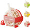 My Crush Cup Ice 2 in 1 Bicchiere per Ghiaccio Estivo, Bicchiere Portatile con Vassoio per Cubetti di Ghiaccio, Cannuccia e Coperchio, Bottiglia per Cubetti di Ghiaccio Touch-Free (Red)