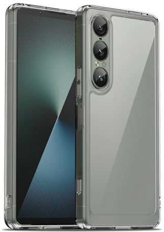 Liisooka Hülle für Sony Xperia 1 VII, Militärische Ultra Slim Handyhülle, Kratzfeste,Nie Vergilbung Handyhülle, Harte PC-Rückseite Case, Stoßsichere Transparente Schutzhülle, 100% Durchsichtig