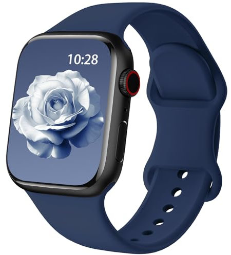 Yoohoo Correas Compatible con Correa Apple Watch 40mm 44mm 38mm 46mm 45mm 41mm 42mm 49mm,Correa de Silicona Transpirable para Apple Watch Compatible con iWatch Series 10 9 8 7 6 5 4 3 2 1 SE Ultra