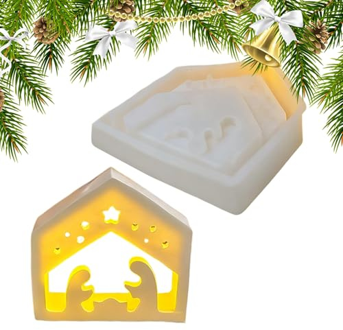 Religiöse Szenen Form Vorlage für die Weihnachtskrippe, Seifenherstellung, Harztipps, kreative DIY Form für Jesusfiguren | Für die festliche Kunstdekoration