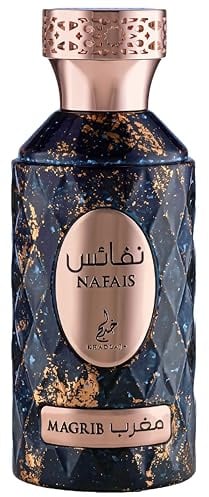 KHADLAJ PERFUMES Nafais Magrib Eau de Parfum, 100 ml, Unisex-Parfüm mit Yuzu und tropischen Früchten, Glasflasche, langlebig