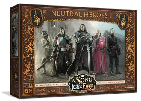 Asmodee | CMON | A Song of Ice & Fire – Neutrale Helden 1 | Erweiterung | Tabletop | 2 Spieler | Ab 14+ Jahren | 45+ Minuten | Deutsch | Mehrsprachig
