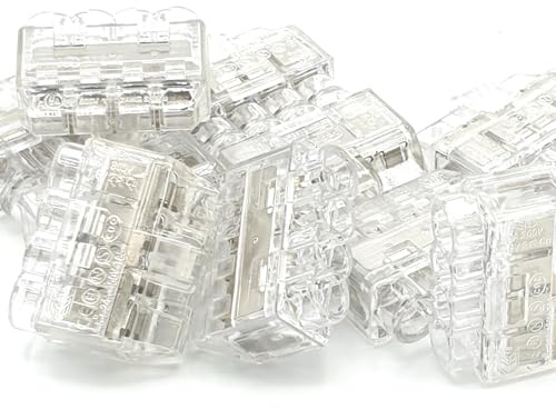 10pcs 4-Way Push In Terminals Wire Connectors HelaCon Plus Mini