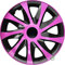J&J AUTOMOTIVE | 15 Radkappen Radzierblenden 4er Set 15 Zoll Pink-Schwarz Draco CS, Radabdeckung, Radkappen, Zierblenden, Felgen
