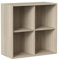 Iconico Home QBE, Wandwürfel mit 4 Fächern, Eingang, Wohnzimmer, Schlafzimmer, Jugendzimmer, Arbeitszimmer, 75 x 35 x 75 cm, Eiche
