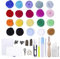 Zasiene Lana Cardata Kit Lana Feltro per Strumenti Fatti a Mano Hobby Lavoretti Creativi Fai da Te (69 Pezzi, 20 Colori, Adulti e Adolescenti, Non Pieghevole)
