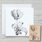 NEWSTAMPS Stempel Tulpe Motivstempel groß aus Holz & Gummi zum Karten basteln, Holzstempel, Blumen, Pflanzen, Floral, Wiese, Gräser, Scrapbook, Textilstempel, Deko, Kinder