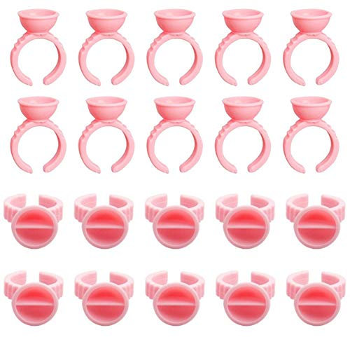 100pcs Desechable Caps Anillo Rosado Microblading Tatuaje Taza De La Tinta para Mujeres Hombres Aguja del Tatuaje Material Accessorie Herramientas De Maquillaje Tatuaje