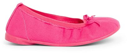 Pisamonas Bailarinas Niña Elástico Manoletina Tela Lazo Size 26 Color Rosa Neón
