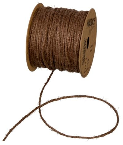 HALBACH Jutekordel Basic Juteband 2.0 mm breit 50.0 m lang 100 Jute Ganzjährig einsetzbar Braun