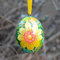 Handgefertigtes Ukrainisches Pysanka Osterei Aus Holz 6-6,5 Cm Mit Blumenmuster Traditioneller Osterschmuck