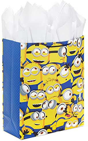 Hallmark 15 Extra Large Gift Bag with Tissue Paper (Minions) for Kids, Birthdays, Christmas