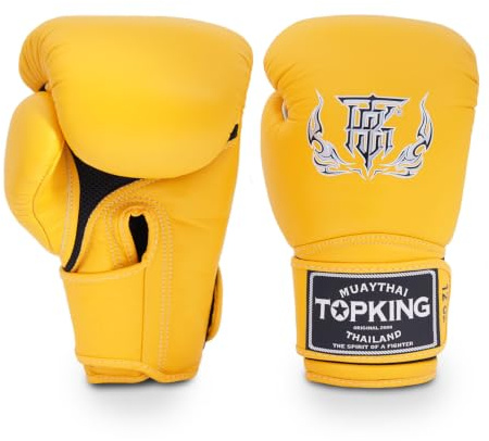 Top King Super Air atmungsaktive Lederhandschuhe Muay Thai Boxhandschuhe für Training oder Sparring – 227 g, 284 g, 340 g, 397 g, 453 g