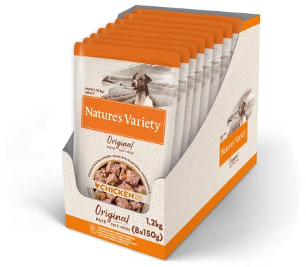 Nature's Variety Original No Grain - Pâtés pour chiens adultes mini avec poulet - Boîte 8 x 150 g
