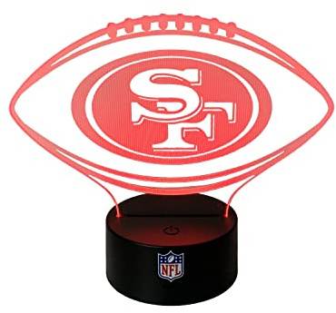 San Francisco 49ers NFL LED Lampe Licht Logo, Wechselmodus mit 6 unterschiedlichen Farben
