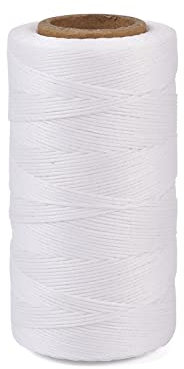 PandaHall - Cordoncino in poliestere cerato piatto, 260 m, 1 mm, per lavori artigianali, cucito e cucito a mano, rilegatura a mano, strumenti per lavori fai da te, riparazione scarpe