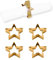 Echtwerk Serviettenring-Set aus Edelstahl, Stern-Design, Serviettenhalter, Serviettenschnallen, Universal, Tischdekoration für Hochzeiten, 7 x 3 cm, Gold-Edition, 4 teilig