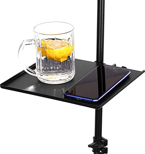 Metall Ablagefläche höhenverstellbares Regal für Kleinigkeit Mikrofonständer Ersatzteil Musik Ständer Zubehör 8.67x7.87Zoll/22x20cm
