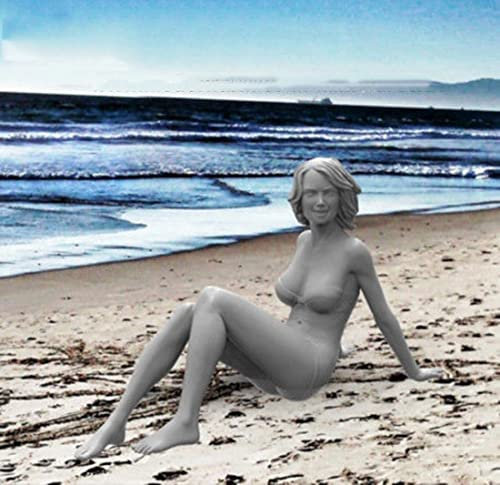 PANGCHENG 1/32 Fille de Plage d'été s'asseoir Une Figure Kit de Garage Miniature Figurine en résine Non assemblé Non Peint