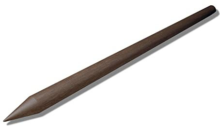 hanit Recyclingpfähle; verrottungsfeste, witterungsbeständige Weidepfähle mit Spitze, 150 cm, Ø 6cm, braun (12)