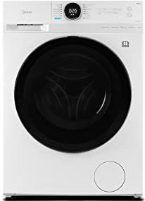 Midea MF200D80WB-E Lavasciuga a Carica Frontale, Motore Inverter, Display touch a LED, Vapore,Turbo Wash, Smart Control,1400 RPM, Carico 8/6 Kg, Bianco