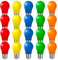 Belaufe LED Bunte Glühbirnen E27 3W, E27 Farbige LED lampen, Dekorative LED Lampe Outdoor, 220V AC, Gemischte Farben Rot Grün Blau Gelb Orange, 20er Pack