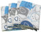 Clevere Kids Spucktücher | Öko-Tex 100 | 3er-Pack | 35x35cm | 100% Baumwolle | 60°C waschbar (Elefanten blau)