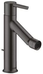 hansgrohe AXOR Starck Mitigeur monocommande de bidet, béquilles, garniture de vidage, 10214340, 10214340, Colorazione: Brushed Black Chrome