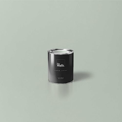 New Walls Premium Peinture murale Vert Sauge Liquid Luxury Peinture émulsion d'intérieur - 1 L