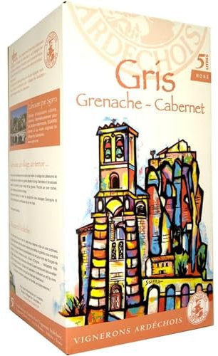 BIB Cubi Bag-in-Box Gris de Grenache-Cabernet - Rosé - 5L - Vignerons Ardéchois
