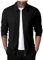 SOOUICKER Sweatjacke Herren Slim Fit Hemdjacke Herren Reißverschluss Sweatshirt Herren Jacke Pullover Herren Kragen Sweatjacke Herren Ohne Kapuze Sweatshirt Herren Zip Sport