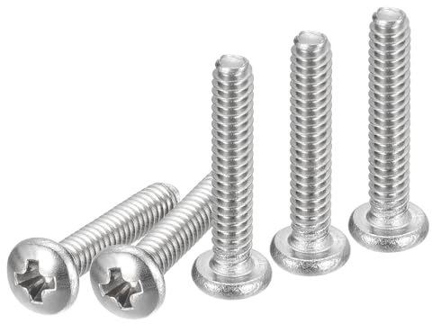 DTGN #4-40x5/8 Pan Head Maschinenschrauben, 100 Stück 304 Edelstahl, Phillips-Antrieb, UNC Vollgewinde, helle Oberfläche, Schrauben Bolzen Set