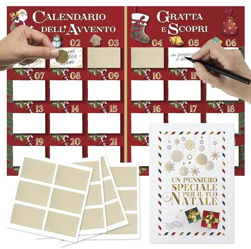 Personalisierter Adventskalender Rubbelt - Kreativer Adventskalender Herren Damen 2023 - originelle Weihnachtsgeschenkidee für Sie und Ihn