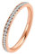Whoiy Roségold Partnerringe Eheringe mit Gravur, 2MM Edelstahl Personalisiert Ringe Ewigkeit Zirkonia Ausgefallene Trauringe für Frauen Größe 52 (16.6)